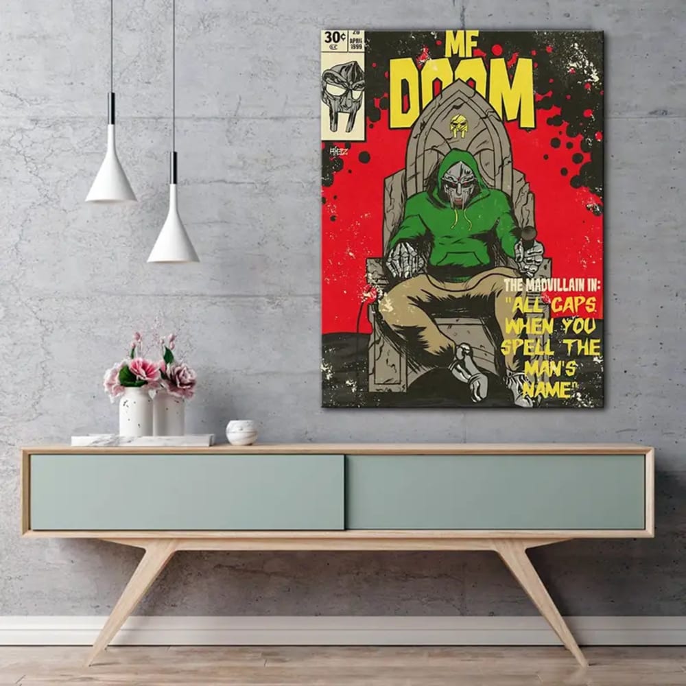 MF DOOM Retro Canvas Poster 